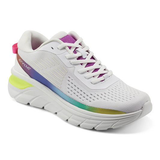 Denise Austin Mel EMOVE Walking Shoes - White/Rainbow